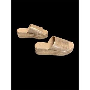 FREE PEOPLE HARBOR FLATFORM ROSE GOLD SZ 40/9.5